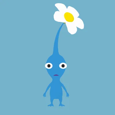 Pikmin Blue, illustration by Walid Sodki