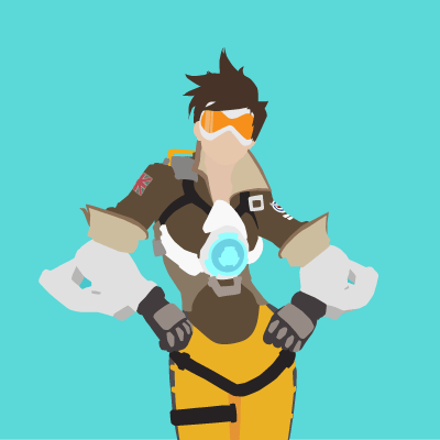 Illustration of Tracer from Overwatch
